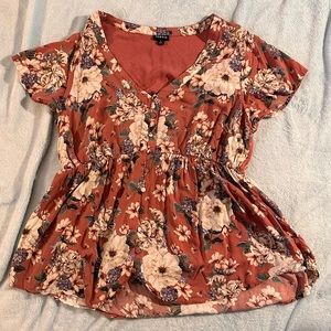 Floral babydoll torrid top